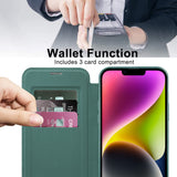 Husa de protectie Techsuit SmartMag Book compatibil cu iPhone 14, Verde