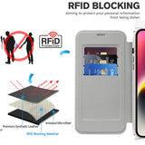 Husa de protectie Techsuit SmartMag Book compatibil cu iPhone 14, Gri