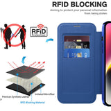 Husa de protectie Techsuit SmartMag Book compatibil cu iPhone 14 Plus, Albastru