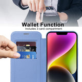 Husa de protectie Techsuit SmartMag Book compatibil cu iPhone 14 Plus, Albastru Deschis