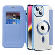 Husa de protectie Techsuit SmartMag Book compatibil cu iPhone 14 Plus, Albastru Deschis