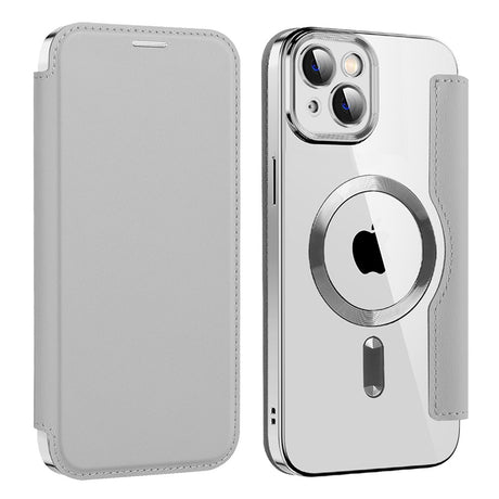 Husa de protectie Techsuit SmartMag Book compatibil cu iPhone 14 Plus, Gri