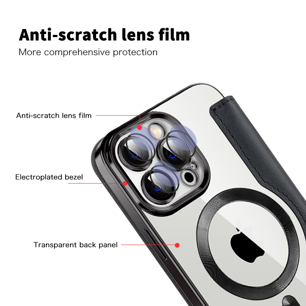 Husa de protectie Techsuit SmartMag Book compatibil cu iPhone 14 Pro Max, Negru