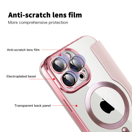 Husa de protectie Techsuit SmartMag Book compatibil cu iPhone 14 Pro Max, Roz