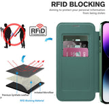 Husa de protectie Techsuit SmartMag Book compatibil cu iPhone 14 Pro Max, Verde