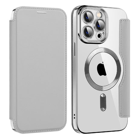Husa de protectie Techsuit SmartMag Book compatibil cu iPhone 14 Pro Max, Gri