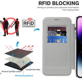 Husa de protectie Techsuit SmartMag Book compatibil cu iPhone 14 Pro Max, Gri