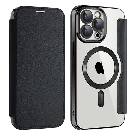 Husa de protectie Techsuit SmartMag Book compatibil cu iPhone 15 Pro, Negru