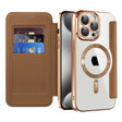 Husa de protectie Techsuit SmartMag Book compatibil cu iPhone 15 Pro, Maro