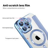 Husa de protectie Techsuit SmartMag Book compatibil cu iPhone 15 Pro, Albastru Deschis