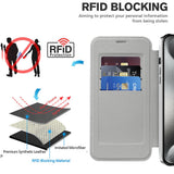 Husa de protectie Techsuit SmartMag Book compatibil cu iPhone 15 Pro, Gri