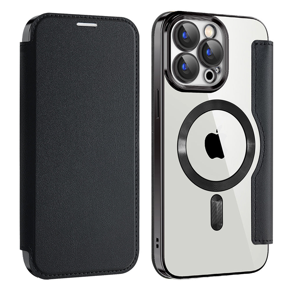 Husa de protectie Techsuit SmartMag Book compatibil cu iPhone 15 Pro Max, Negru