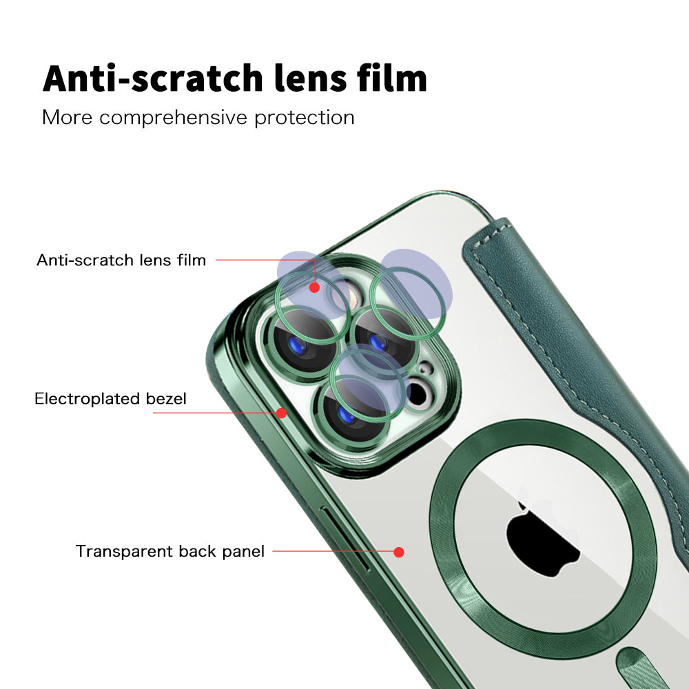 Husa de protectie Techsuit SmartMag Book compatibil cu iPhone 15 Pro Max, Verde
