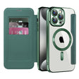 Husa de protectie Techsuit SmartMag Book compatibil cu iPhone 15 Pro Max, Verde