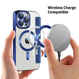 Husa de protectie Techsuit SmartMag Book compatibil cu iPhone 15 Pro Max, Albastru