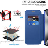Husa de protectie Techsuit SmartMag Book compatibil cu iPhone 15 Pro Max, Albastru