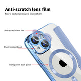 Husa de protectie Techsuit SmartMag Book compatibil cu iPhone 15, Albastru Deschis