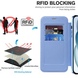 Husa de protectie Techsuit SmartMag Book compatibil cu iPhone 15, Albastru Deschis