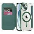 Husa de protectie Techsuit SmartMag Book compatibil cu iPhone 15 Plus, Verde