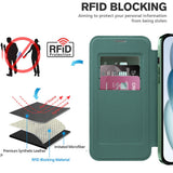 Husa de protectie Techsuit SmartMag Book compatibil cu iPhone 15 Plus, Verde
