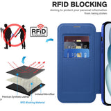 Husa de protectie Techsuit SmartMag Book compatibil cu iPhone 15 Plus, Albastru