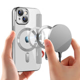 Husa de protectie Techsuit SmartMag Book compatibil cu iPhone 15 Plus, Gri