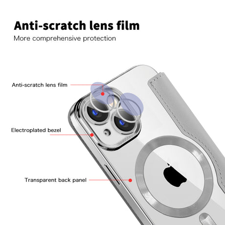 Husa de protectie Techsuit SmartMag Book compatibil cu iPhone 15 Plus, Gri