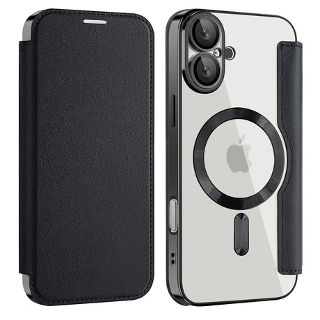 Husa de protectie Techsuit SmartMag Book compatibil cu iPhone 16 Plus, Negru