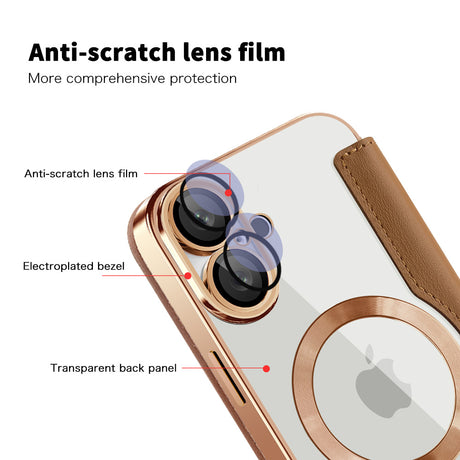 Husa de protectie Techsuit SmartMag Book compatibil cu iPhone 16 Plus, Maro
