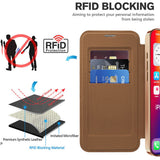 Husa de protectie Techsuit SmartMag Book compatibil cu iPhone 16 Plus, Maro