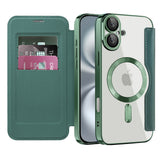 Husa de protectie Techsuit SmartMag Book compatibil cu iPhone 16 Plus, Verde