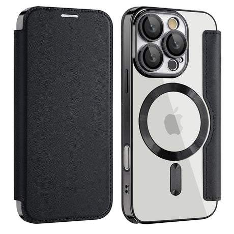 Husa de protectie Techsuit SmartMag Book compatibil cu iPhone 16 Pro, Negru