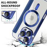 Husa de protectie Techsuit SmartMag Book compatibil cu iPhone 16 Pro, Albastru