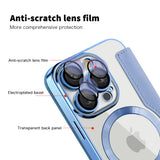 Husa de protectie Techsuit SmartMag Book compatibil cu iPhone 16 Pro, Albastru Deschis