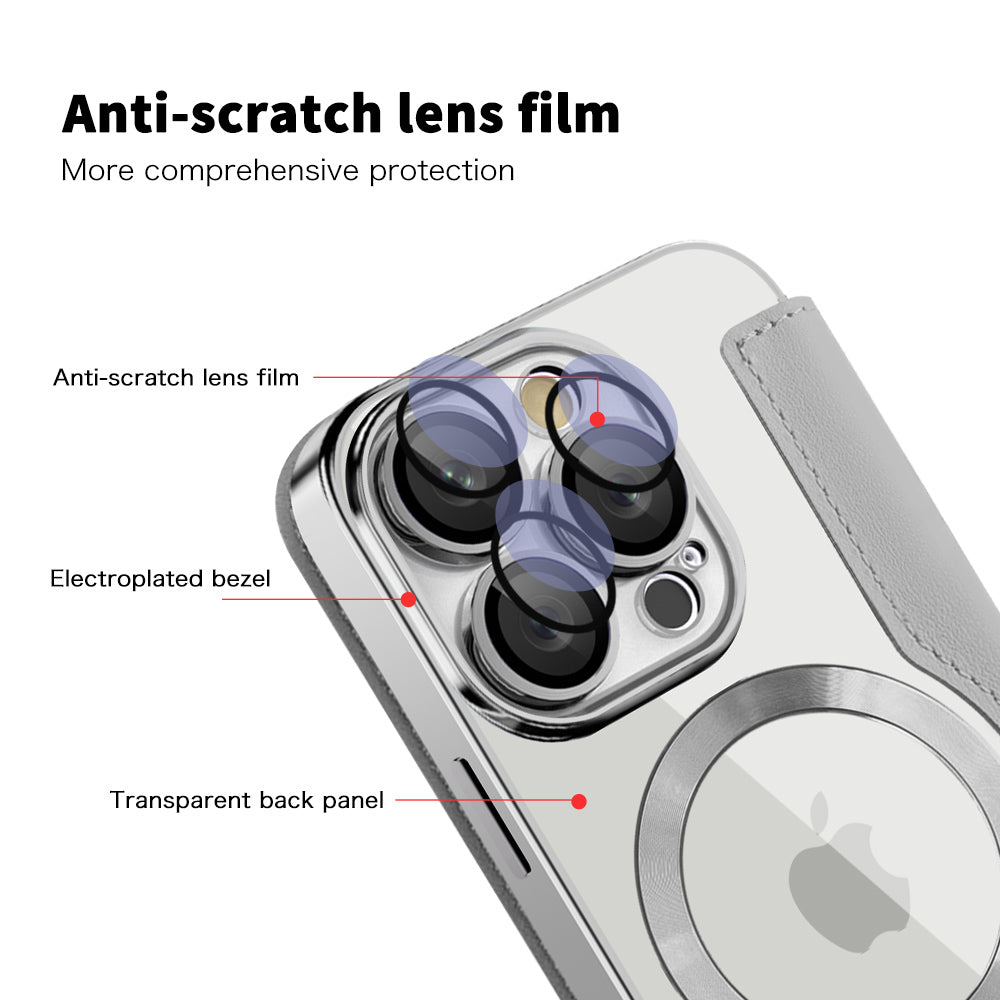 Husa de protectie Techsuit SmartMag Book compatibil cu iPhone 16 Pro, Gri