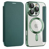 Husa de protectie Techsuit SmartMag Book compatibil cu iPhone 16 Pro Max, Verde