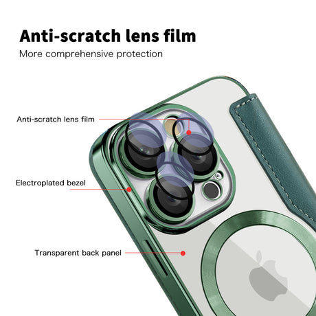 Husa de protectie Techsuit SmartMag Book compatibil cu iPhone 16 Pro Max, Verde