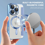 Husa de protectie Techsuit SmartMag Book compatibil cu iPhone 16 Pro Max, Albastru Deschis