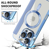 Husa de protectie Techsuit SmartMag Book compatibil cu iPhone 16 Pro Max, Albastru Deschis