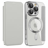 Husa de protectie Techsuit SmartMag Book compatibil cu iPhone 16 Pro Max, Gri