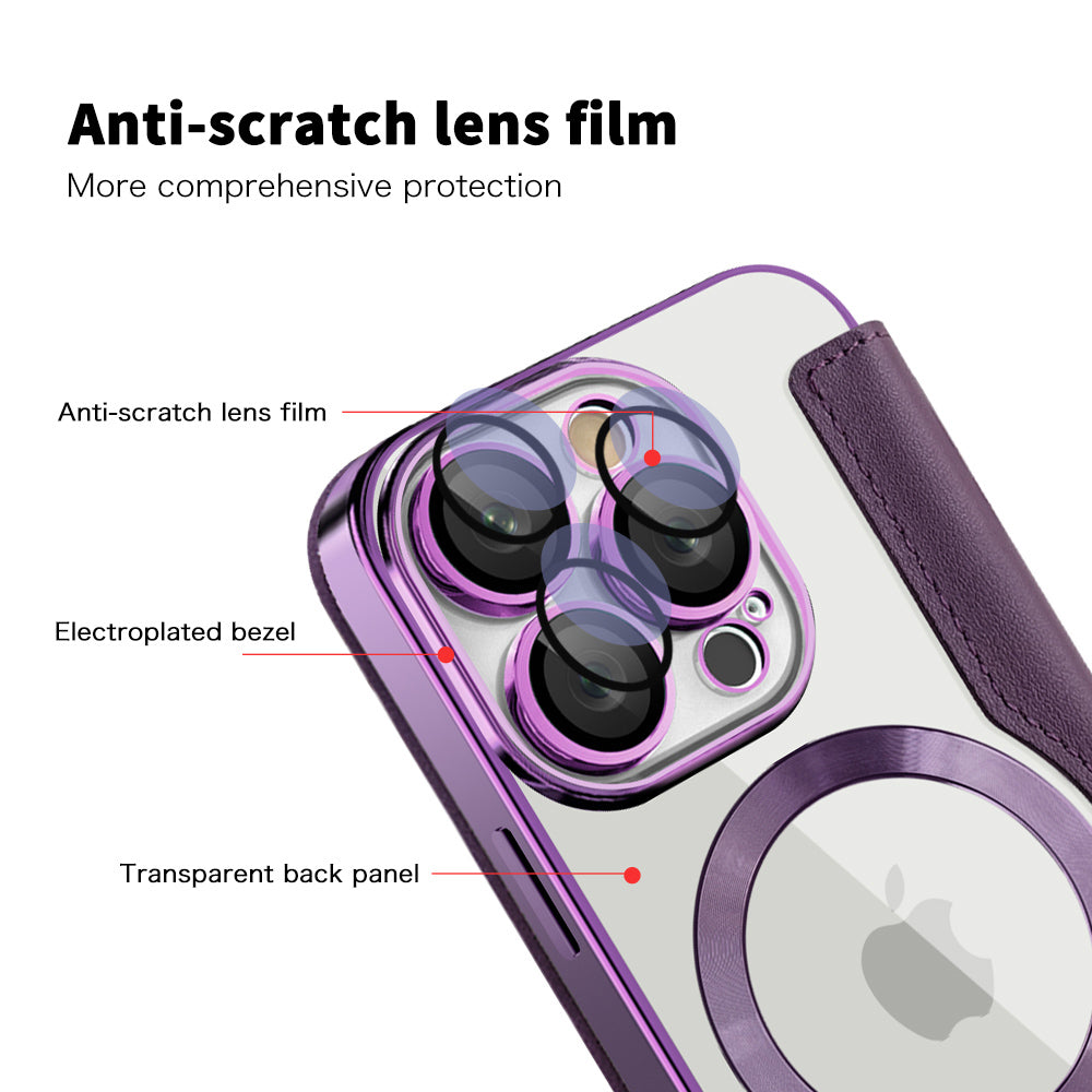 Husa de protectie Techsuit SmartMag Book compatibil cu iPhone 16 Pro Max, Mov