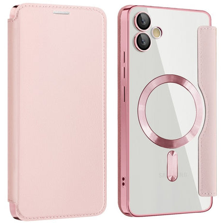 Husa de protectie Techsuit SmartMag Book compatibil cu Samsung Galaxy A05, Roz