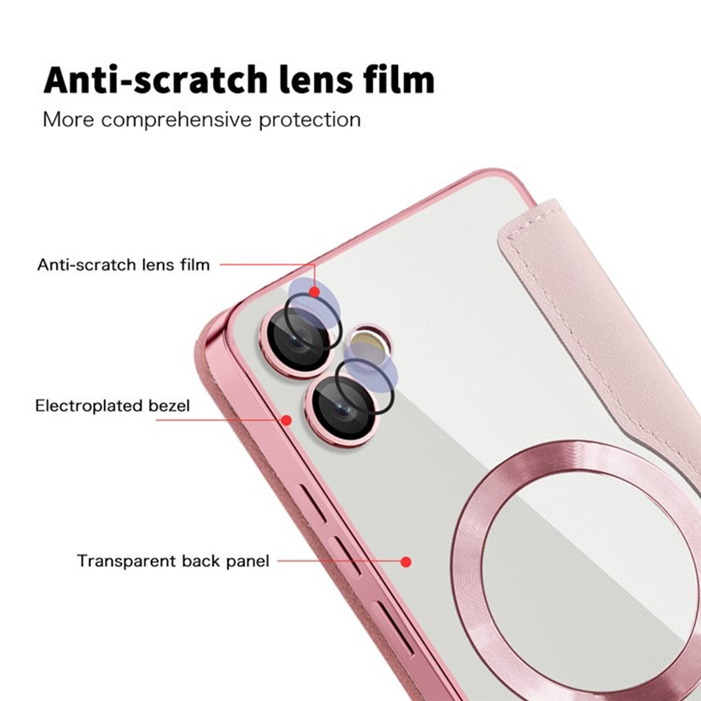 Husa de protectie Techsuit SmartMag Book compatibil cu Samsung Galaxy A05, Roz
