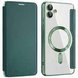Husa de protectie Techsuit SmartMag Book compatibil cu Samsung Galaxy A05, Verde