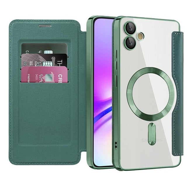 Husa de protectie Techsuit SmartMag Book compatibil cu Samsung Galaxy A05, Verde