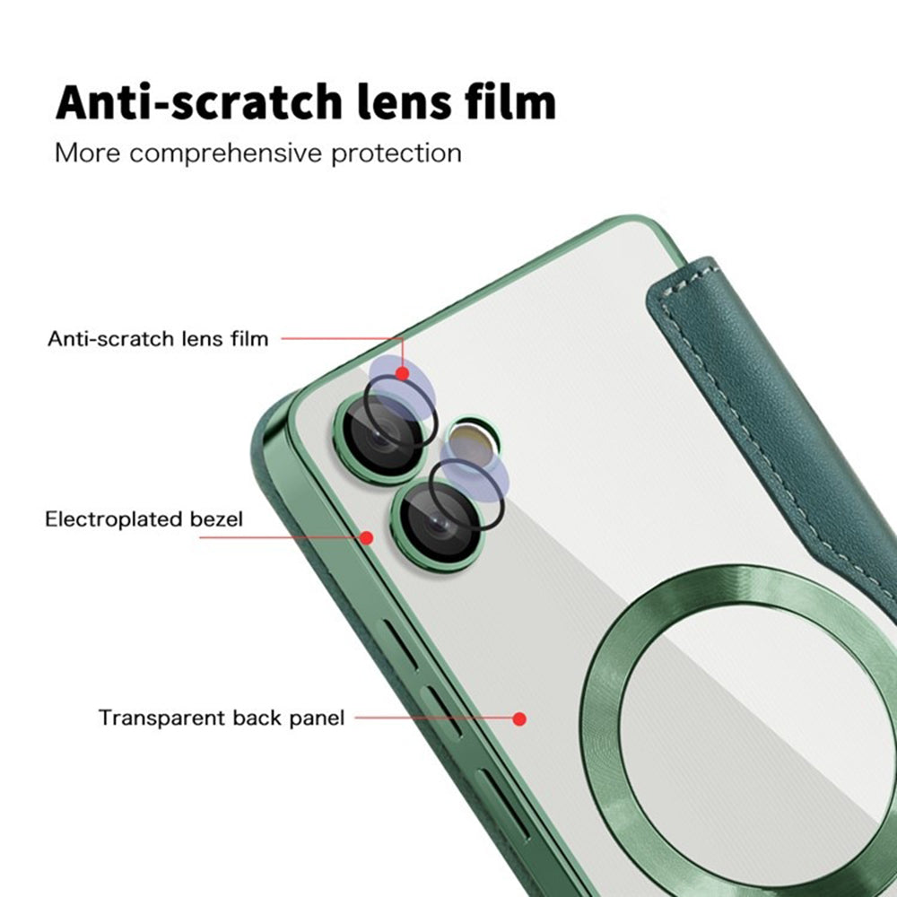 Husa de protectie Techsuit SmartMag Book compatibil cu Samsung Galaxy A05, Verde
