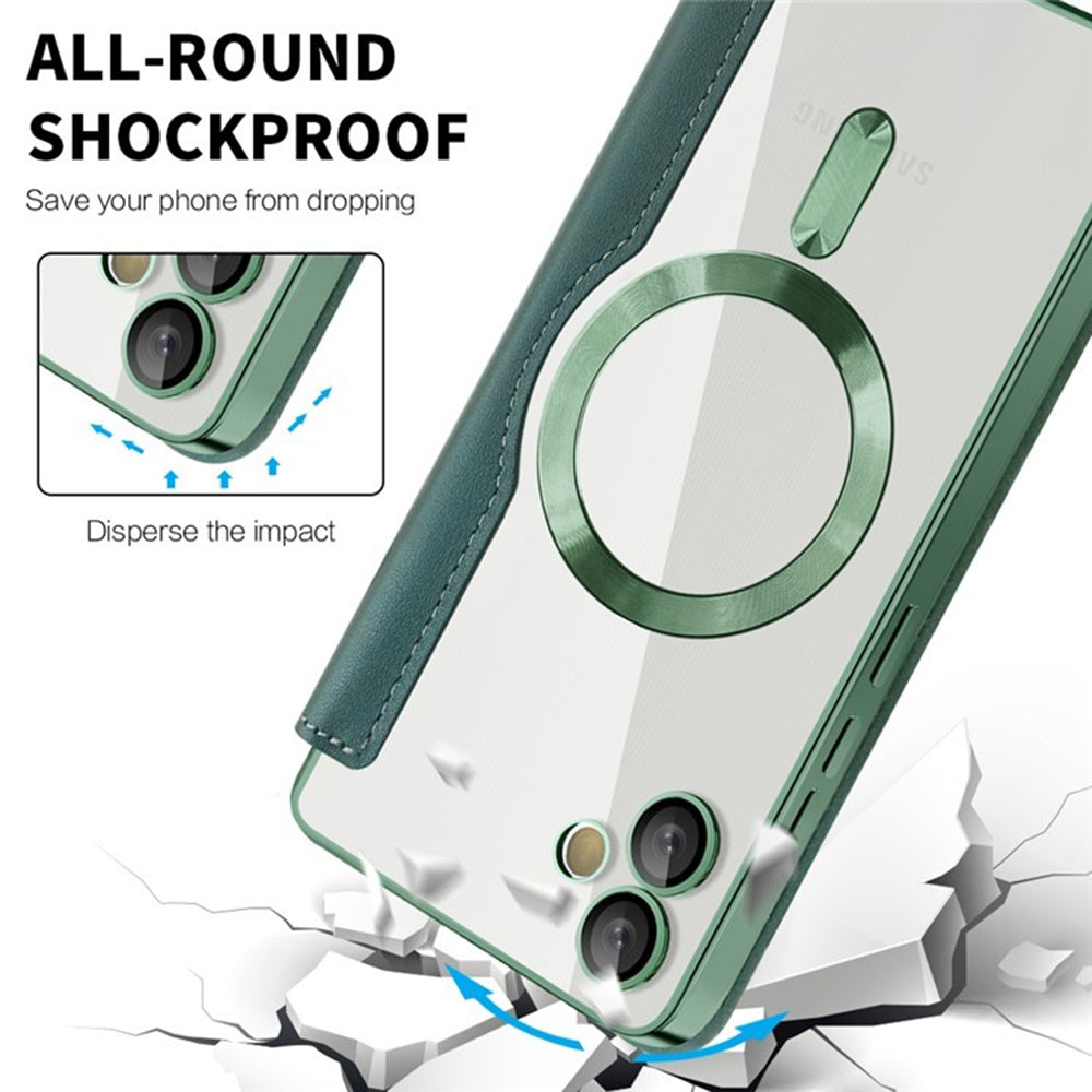 Husa de protectie Techsuit SmartMag Book compatibil cu Samsung Galaxy A05, Verde