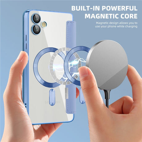 Husa de protectie Techsuit SmartMag Book compatibil cu Samsung Galaxy A05, Albastru Deschis