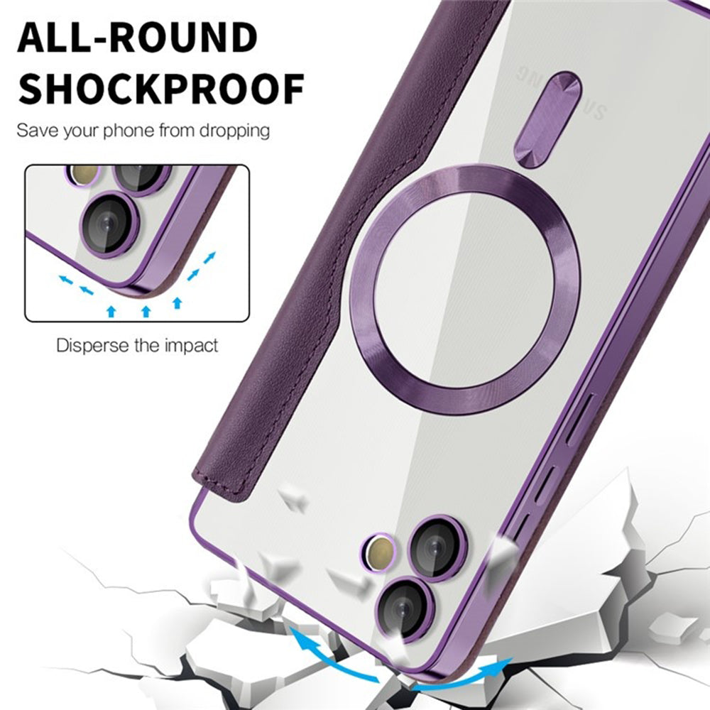 Husa de protectie Techsuit SmartMag Book compatibil cu Samsung Galaxy A05, Mov