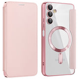 Husa de protectie Techsuit SmartMag Book compatibil cu Samsung Galaxy A05s, Roz